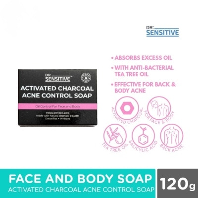 DR SENSITIVE Activated Charcoal Acne Control Soap 120g