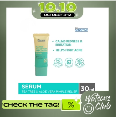 DR SENSITIVE Tea Tree & Aloe Vera Pimple Relief Serum 30ml image