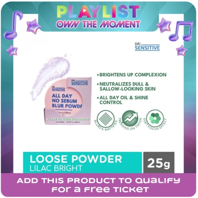 DR SENSITIVE - DR SENSITIVE All Day No Sebum Blur Powder Lilac Bright 25g