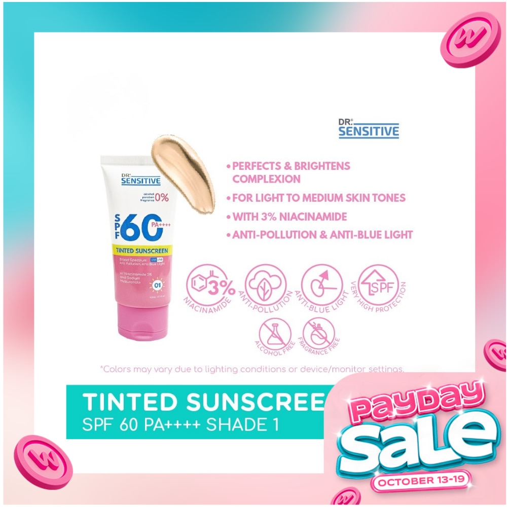 DR SENSITIVE Tinted Sunscreen SPF60++++ Shade 1 40ml image