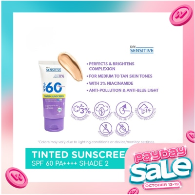 DR SENSITIVE DR SENSITIVE Tinted Sunscreen SPF60++++ Shade 2 40ml image