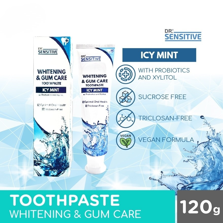 DR SENSITIVE Whitening & Gum Care Toothpaste Icy Mint 120g