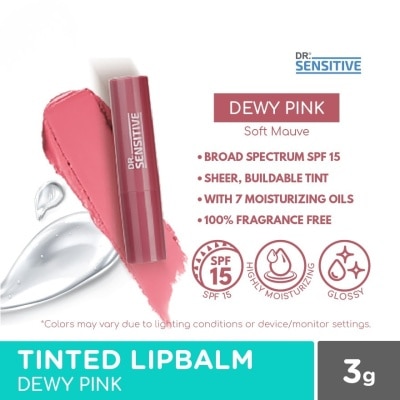 DR SENSITIVE DR SENSITIVE Tinted Lip Balm SPF15 Dewy Pink 3G
