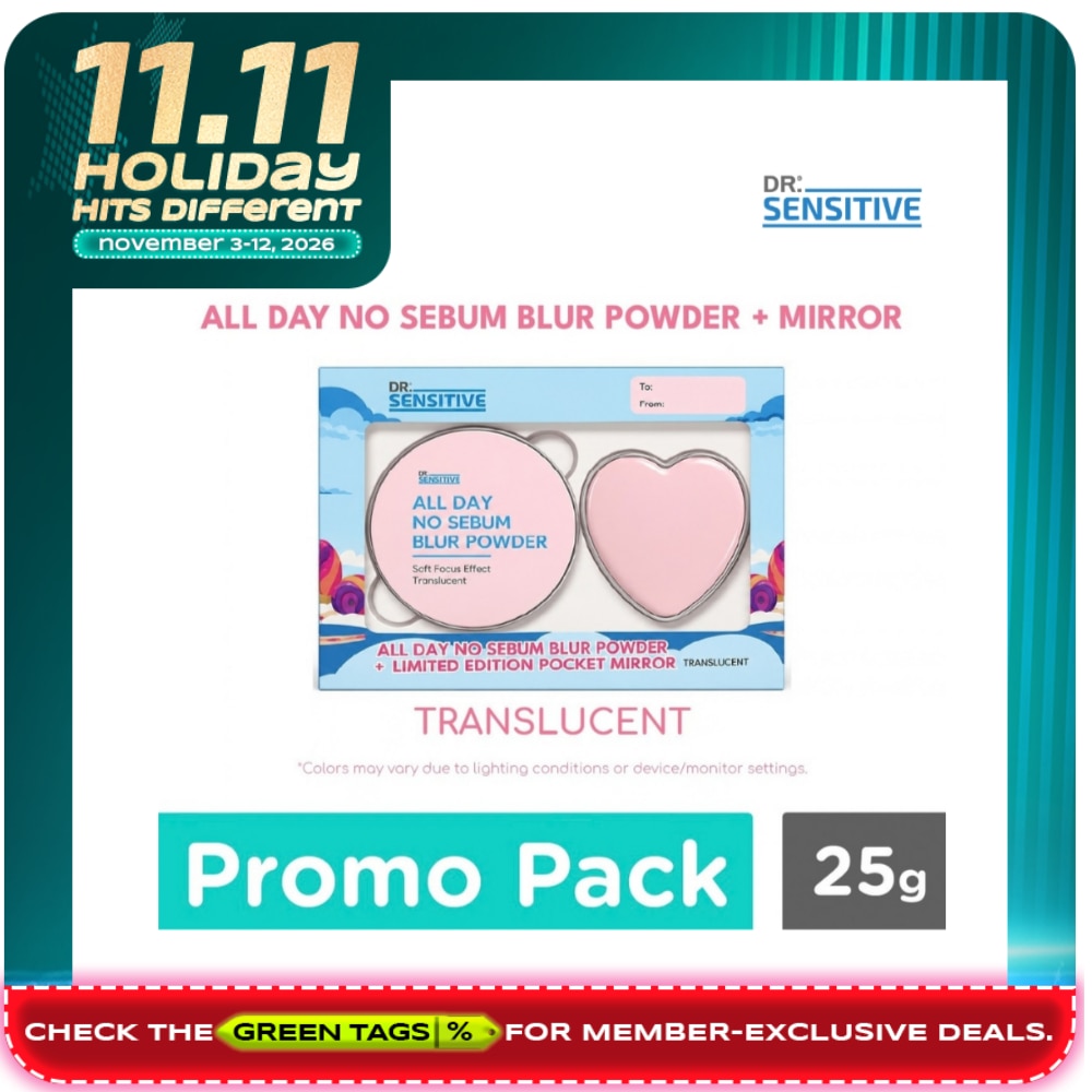 DR SENSITIVE All Day No Sebum Blur Powder Translucent with Pocket Mirror 25g image