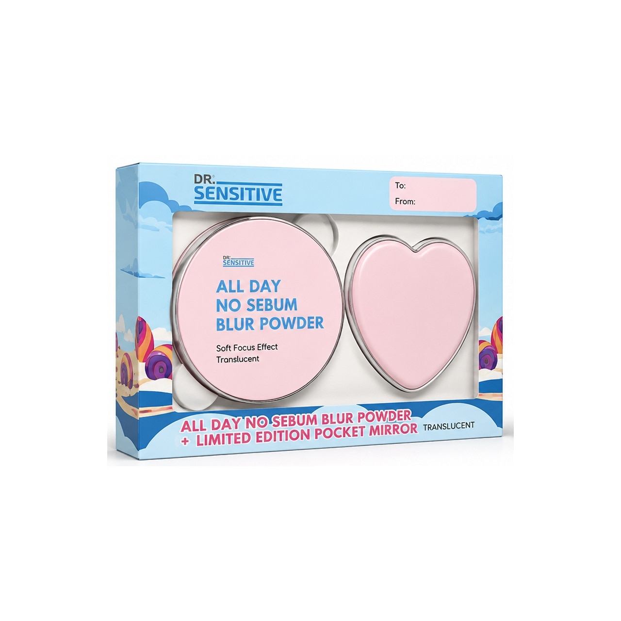 DR SENSITIVE All Day No Sebum Blur Powder Translucent with Pocket Mirror 25g image