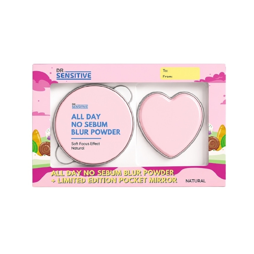 DR SENSITIVE All Day No Sebum Blur Powder Natural with Pocket Mirror 25g image