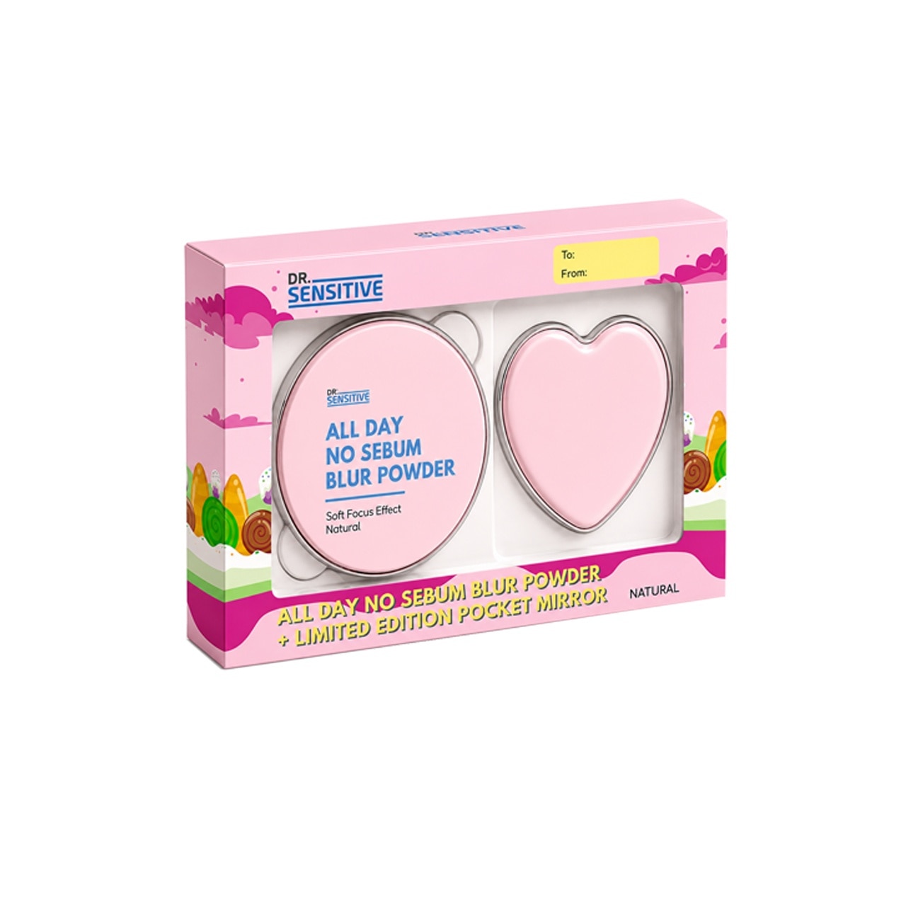 DR SENSITIVE All Day No Sebum Blur Powder Natural with Pocket Mirror 25g image