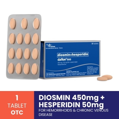 DAFLON - DAFLON Diosmin + Hesperidin (450mg+50mg) Sold Per Piece
