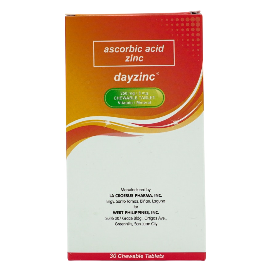 Sodium Ascorbate + Ascorbic Acid + Zinc 30 Chewable Tablets