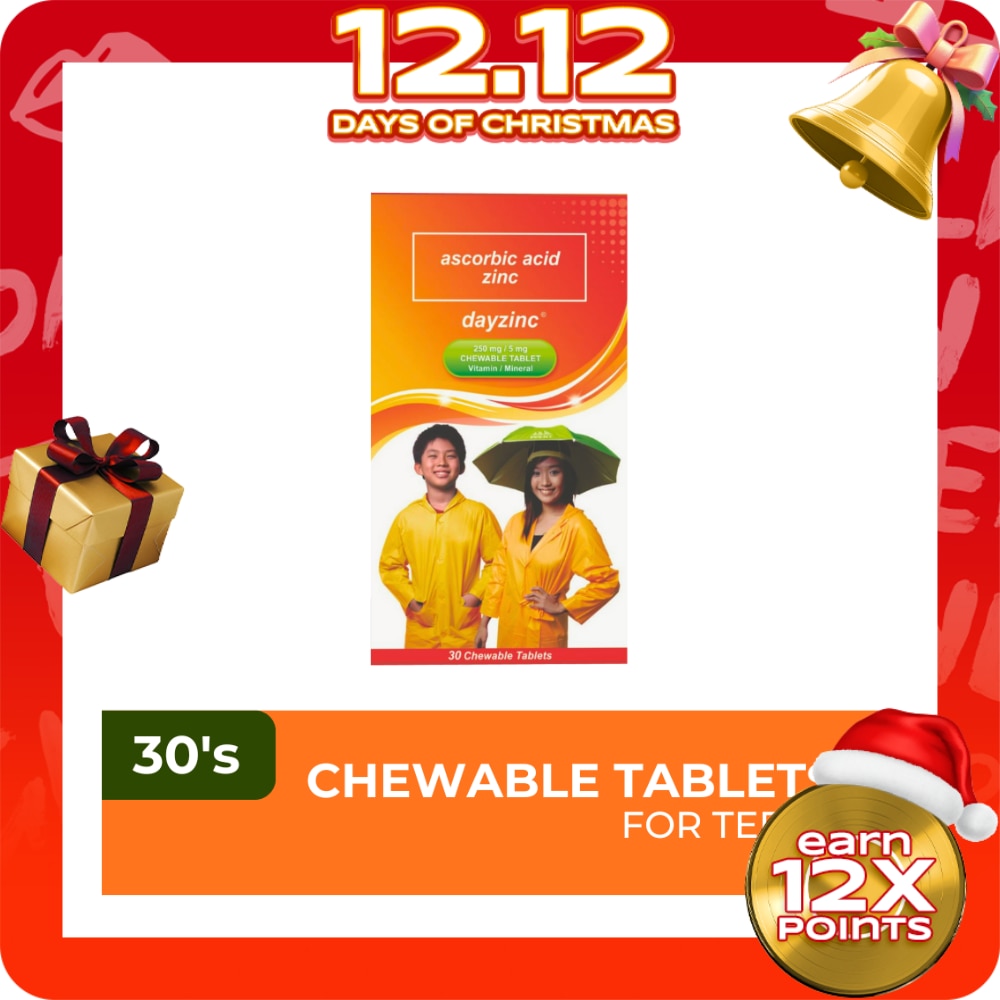 Sodium Ascorbate + Ascorbic Acid + Zinc 30 Chewable Tablets