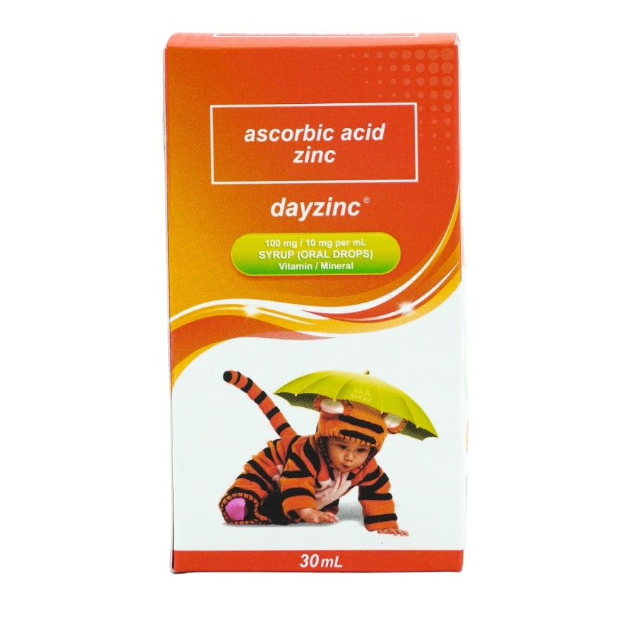 Ascorbic acid + Zinc (Dayzinc) 100 mg/10 mg Oral Drops Syrup