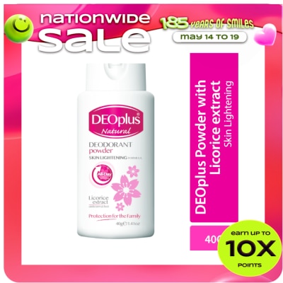 DEOPLUS - Deodorant Powder w/ Licorice Extract 40G
