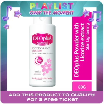 DEOPLUS - Deodorant Powder w/ Licorice Extract 80G