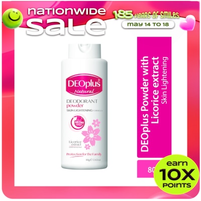 DEOPLUS - Deodorant Powder w/ Licorice Extract 80G