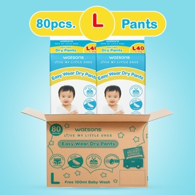 WATSONS WATSONS Baby Diaper Pants Large 40s x 2 Per Carton