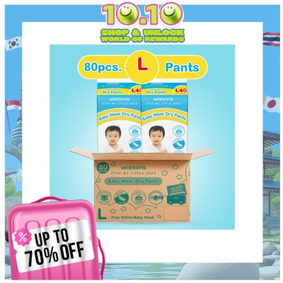 WATSONS WATSONS Baby Diaper Pants Large 40s x 2 Per Carton