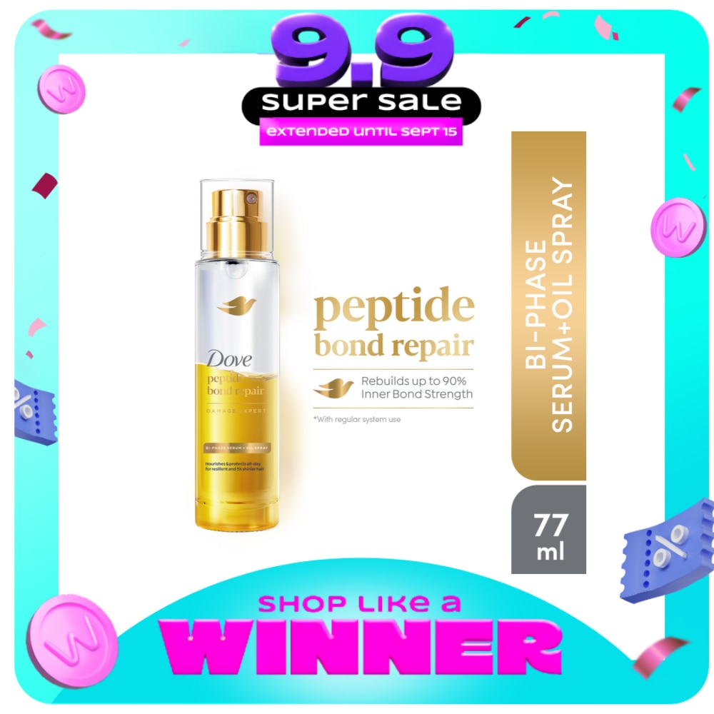 DOVE Peptide Bond Repair Hair Serum + Oil Spray 77ml image