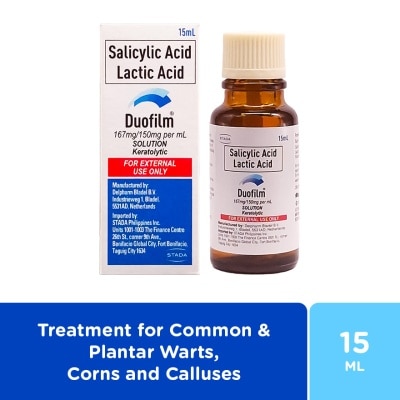 DUOFILM Salicylic Acid + Lactic Acid Solution 167mg/150mg 15ml