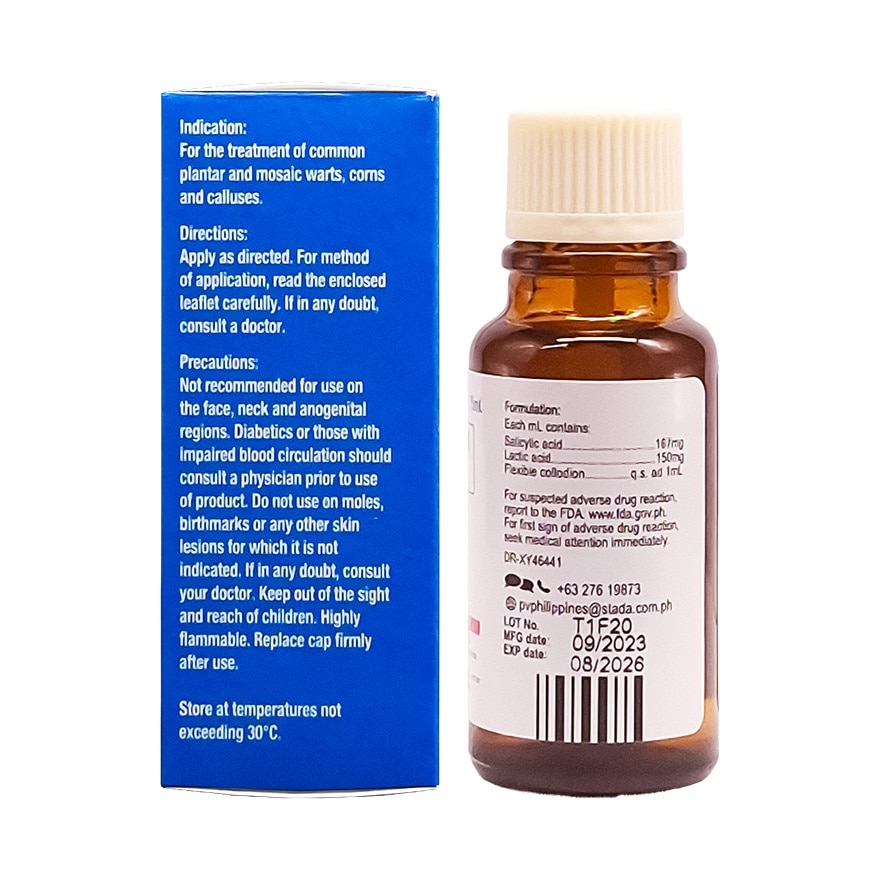 Salicylic Acid + Lactic Acid Solution 167mg/150mg 15ml