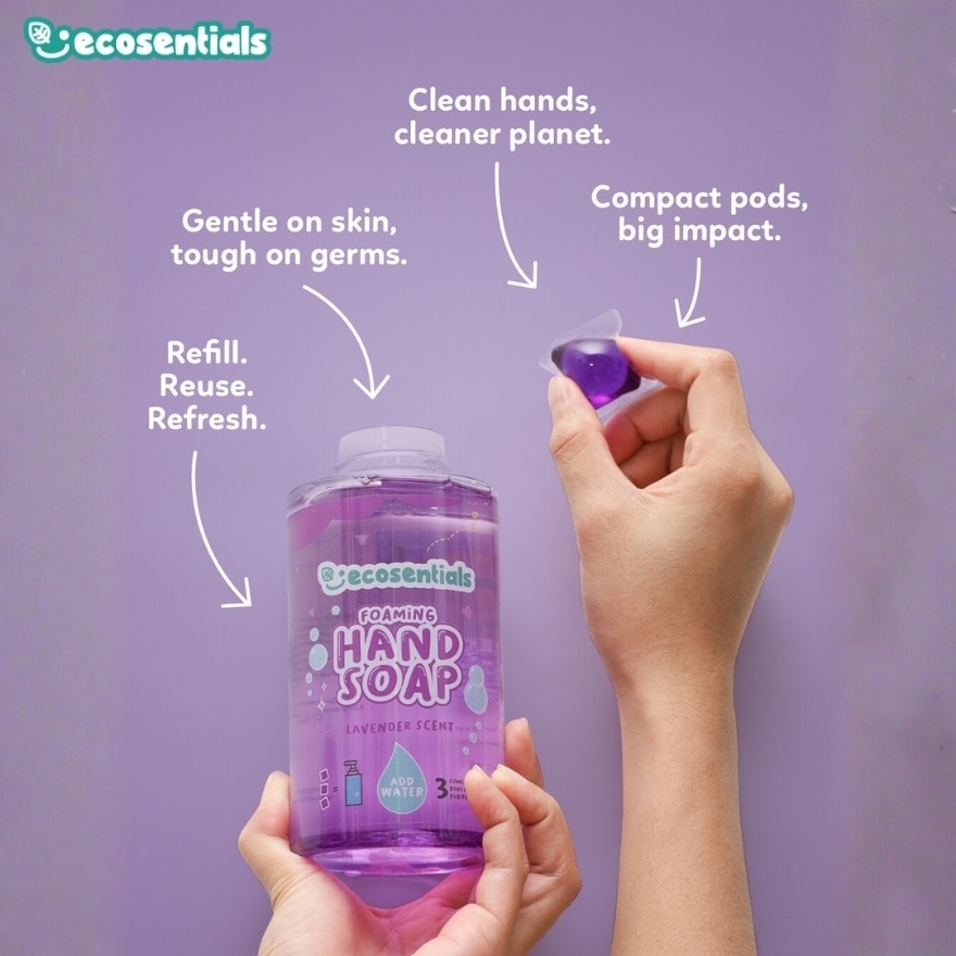 ECOSENTIALS Foaming Hand Soap Pods Lavender Scent Starter Kit