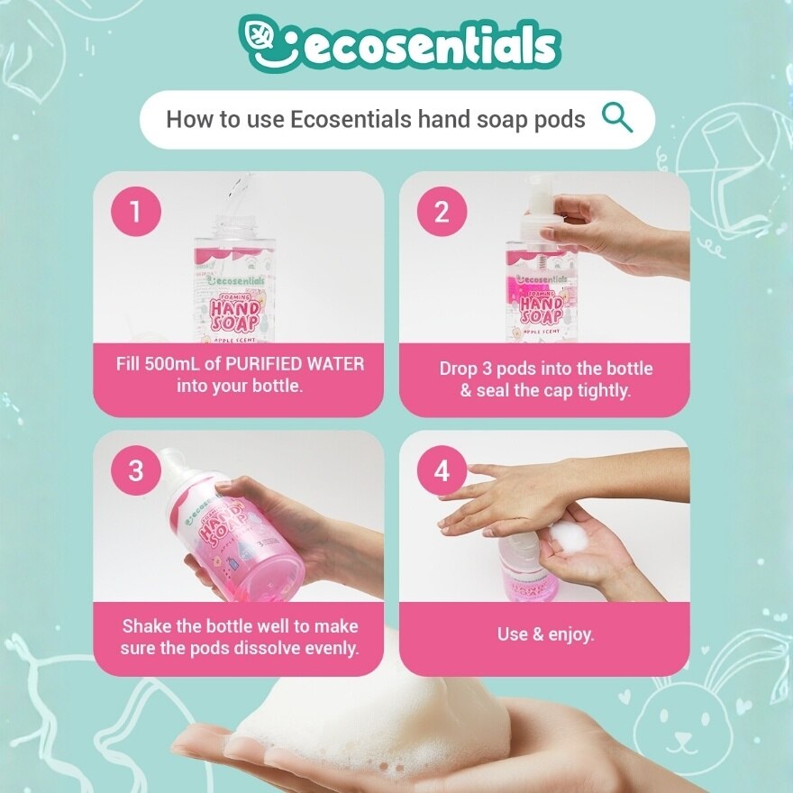 ECOSENTIALS Foaming Hand Soap Pods Lavender Scent Starter Kit