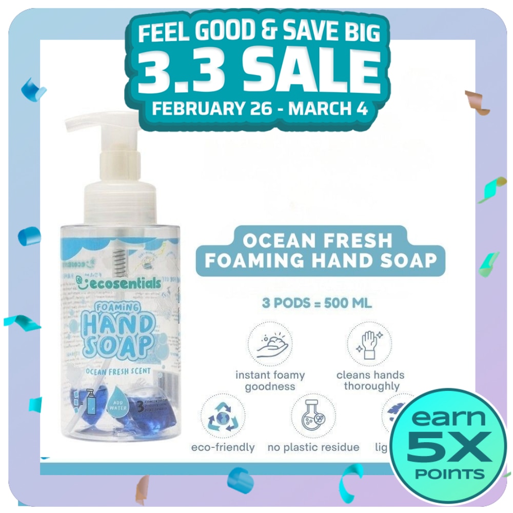 ECOSENTIALS Foaming Hand Soap Pods Ocean Fresh Scent Starter Kit