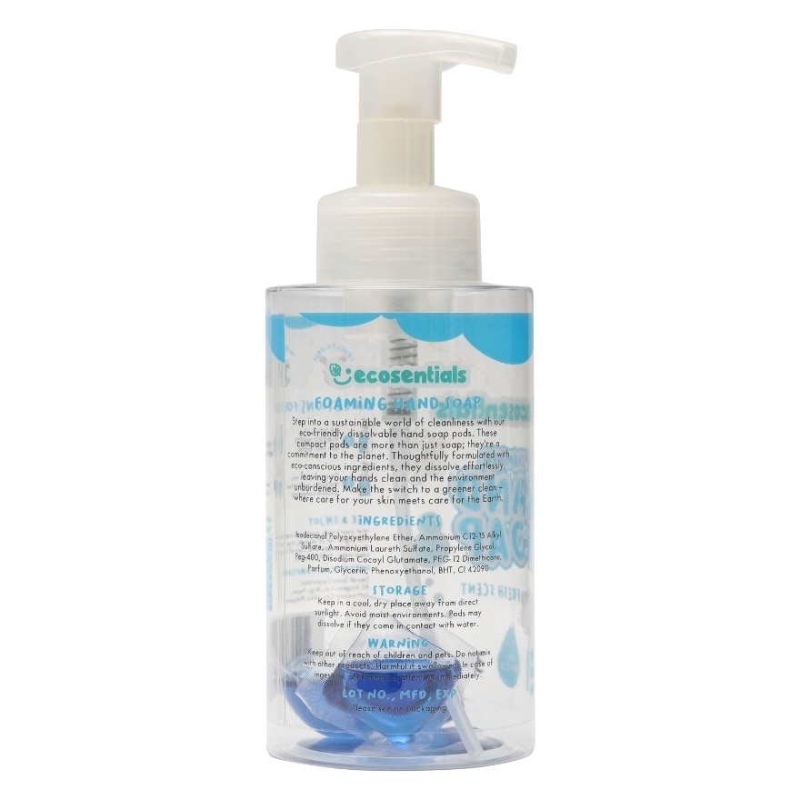 ECOSENTIALS Foaming Hand Soap Pods Ocean Fresh Scent Starter Kit