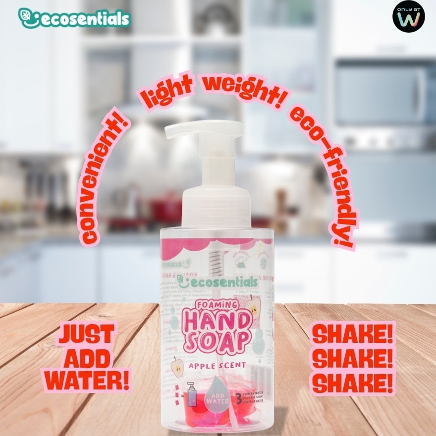 ECOSENTIALS Foaming Hand Soap Pods Apple Scent Starter Kit