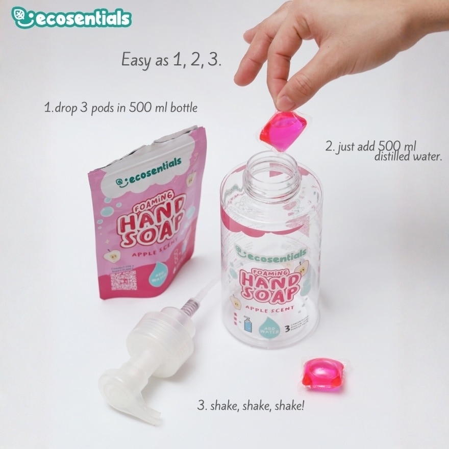 ECOSENTIALS Foaming Hand Soap Pods Apple Scent Refill Pack