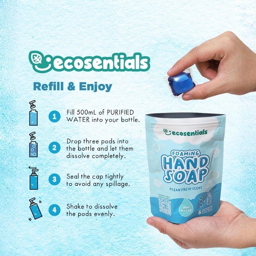 ECOSENTIALS Foaming Hand Soap Pods Apple Scent Refill Pack