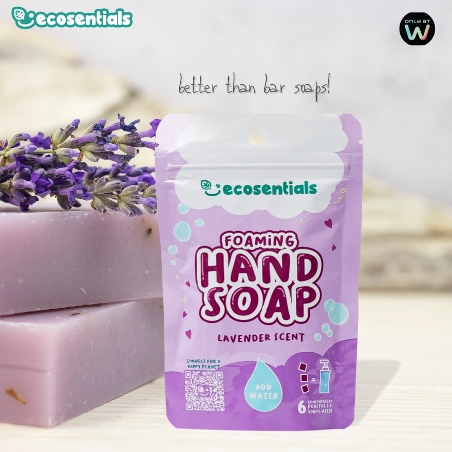 ECOSENTIALS Foaming Hand Soap Pods Lavender Scent Refill Pack