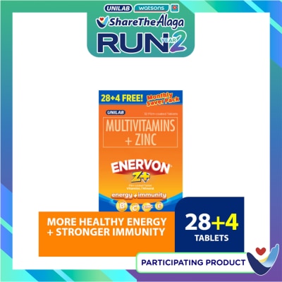ENERVON ENERVON Z Plus Energy + Immunity Film Coated Tablet 28+4 Free image