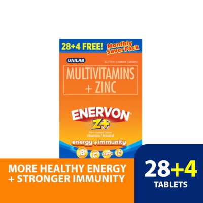 ENERVON - ENERVON Z Plus Energy + Immunity Film Coated Tablet 28+4 Free