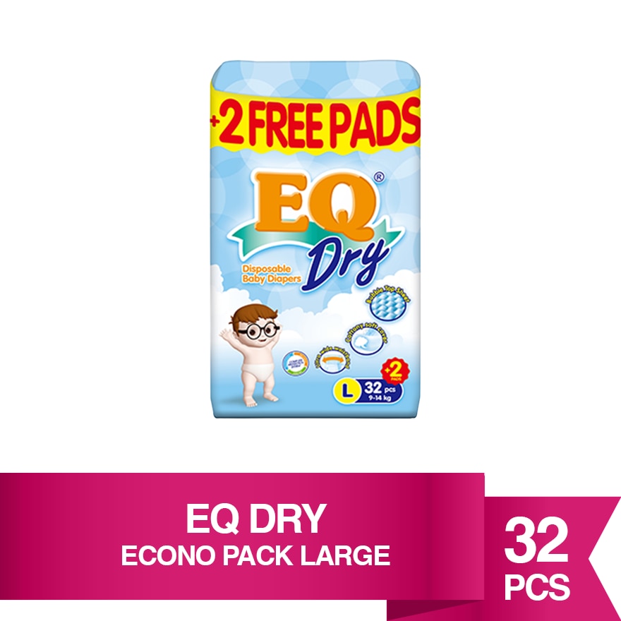 Dry Disposable Baby Diapers L 32s