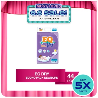 EQ - Dry Disposable Baby Diapers Newborn 44s