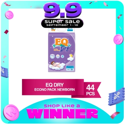EQ - Dry Disposable Baby Diapers Newborn 44s image
