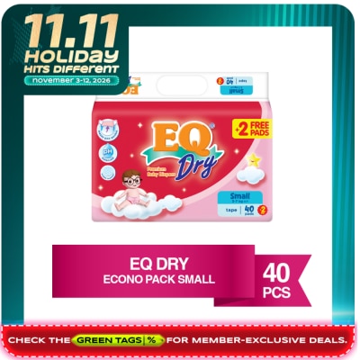 EQ Dry Disposable Baby Diapers S 40s image