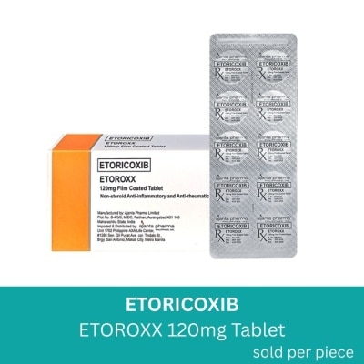 ETOROXX ETOROXX 120mg Film Coated Tablet Sold Per Piece [PRESCRIPTION REQUIRED]