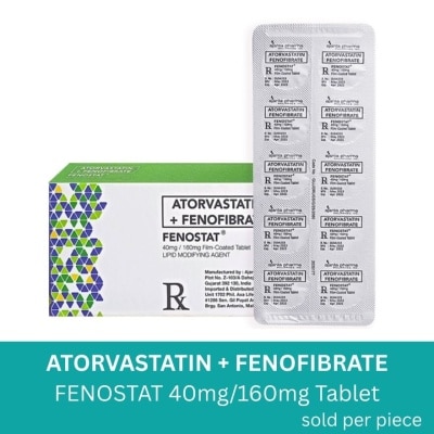 FENOSTAT FENOSTAT 40mg/160mg Film Coated Tablet Sold Per Piece [PRESCRIPTION REQUIRED]