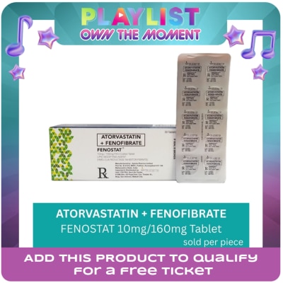 FENOSTAT - Atorvastatin  10mg Fenofibrate 160mg  1 Tablet [PRESCRIPTION REQUIRED]