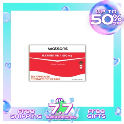 WATSONS GENERICS WATSONS GENERICS Flaxseed Oil Softgel Sold Per Piece (Expiry: March 30, 2027)