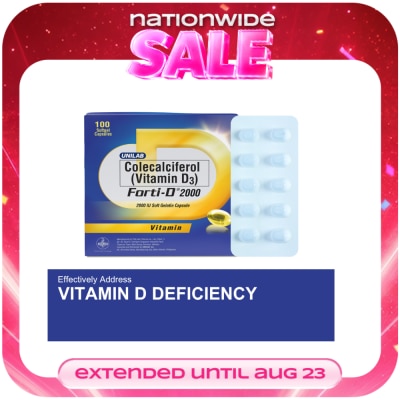 FORTI D - FORTI D FORTI D 2000IU Colecalciferol Vitamin D3 Softgel Capsule Sold Per Piece image