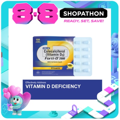 FORTI D - FORTI D FORTI D 2000IU Colecalciferol Vitamin D3 Softgel Capsule Sold Per Piece image