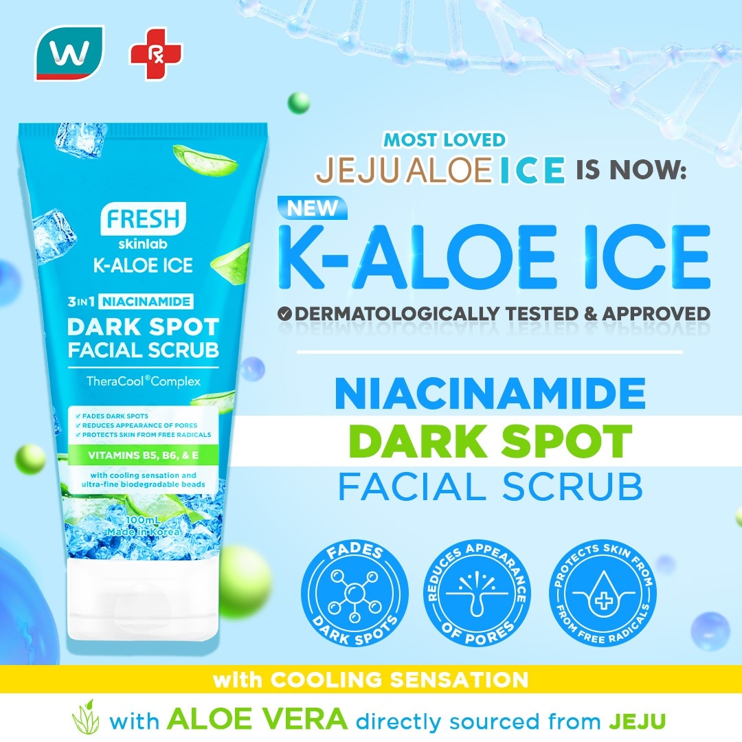 FRESH K Aloe Ice 3 in 1 Niacinamide Dark Spot Facial Scrub 100ml