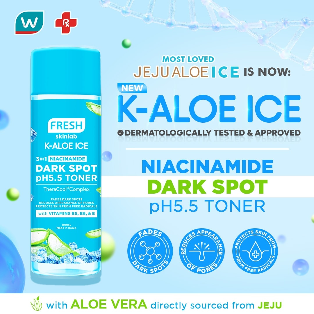 FRESH Skinlab K-Aloe Ice 3 in 1 Niacinamide Dark Spot Ph 5.5 Toner 100ml