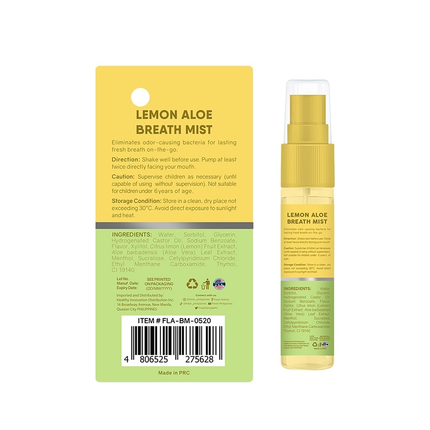Lemon Aloe Breath Mist 10ml