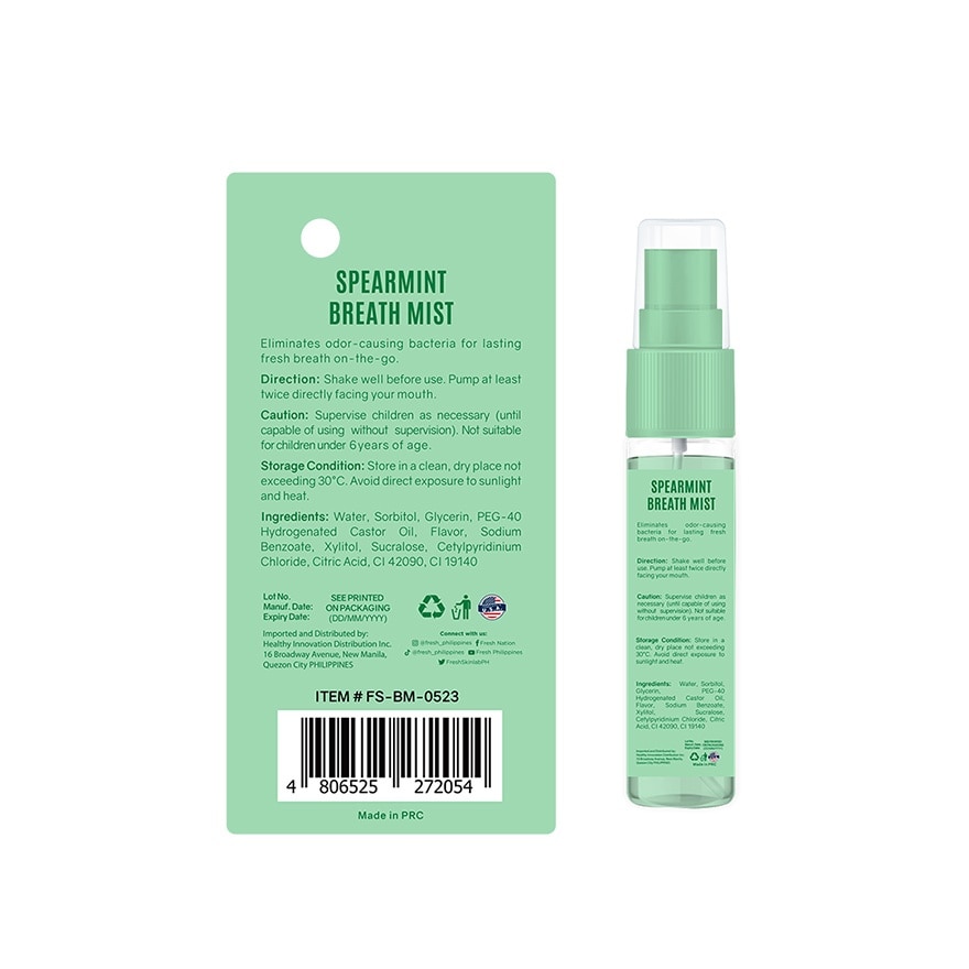 FRESH Spearmint Breath Mist 10ml image