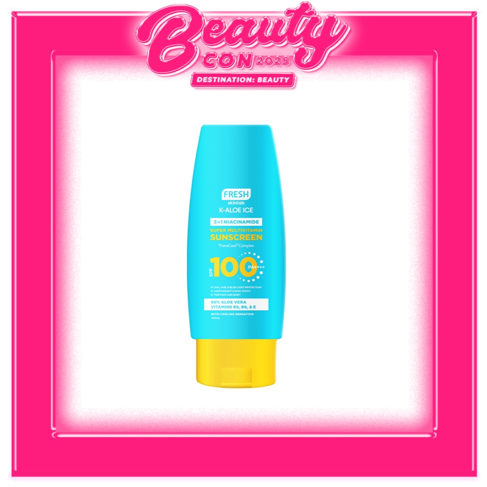 FRESH K Aloe Ice 3 in 1 Niacinamide Super Multivitamin Sunscreen SPF100 100ml