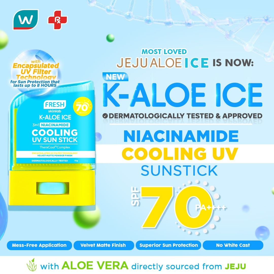 Fresh Skinlab Jeju Aloe Ice 3 in 1 Niacinamide Cooling UV Sun Stick 15g