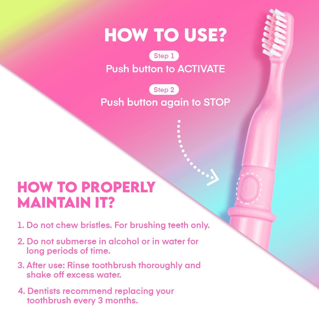 FRESH Oralab Sonic Travel Electric Toothbrush Pink